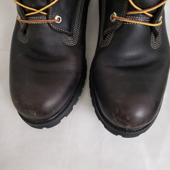 Timberland Men's work Brown Leather Boots waterproof size: 12 M - Picture 2 of 9